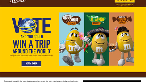 M&M's 'Flavor Vote' Landing Page